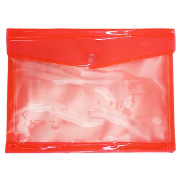 KING JIM CHEERS! 紅色 A6 霓虹色多用途收納袋 PVC 132x172x20mm  1個