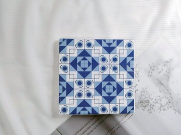 陶瓷花磚杯墊_-藍調磚瓦∣禮物∣入厝禮∣擺飾-上釉款