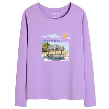 純棉長袖T恤女韓版寬松大碼秋衣打底外穿上衣ins潮2025年秋裝新款