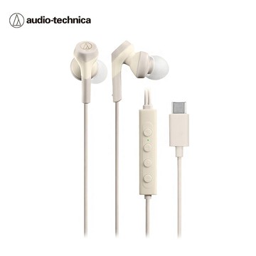 鐵三角ATH-CKS330NC Type-C 耳塞式降噪重低音耳機米色