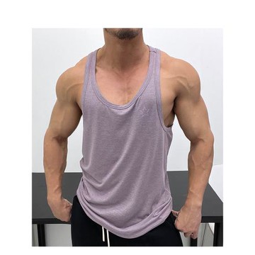 超柔軟親膚彈性面料！細肩帶微挖背顯壯寬松背心運動男體育生健身