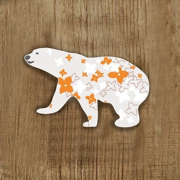 上杉采花 貼紙 北極熊 旅行 插畫 熊 文創 設計