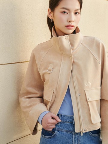 Out Pocket A-Line Crop Blazer (ER1FZ260)