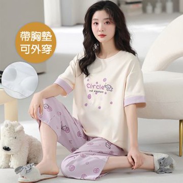 [韓國K.W.]現貨韓國專櫃級柔棉小象印花套裝家居服套裝睡衣