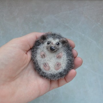 針刺刺猬動物胸針女用 Hedgie 羊毛別針禮物寵物複製品