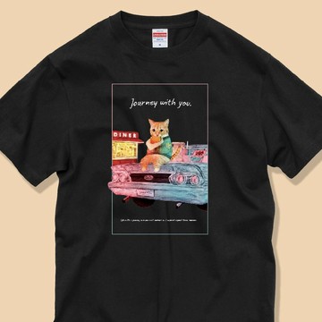 Journey with you 隨你夜間兜風的貓咪 / Classic Cotton T-Shirt