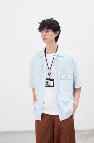 盛夏午後 日系復古短袖襯衫