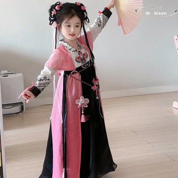 永夜星河虞書欣凌妙妙女童唐裝齊胸襦裙兒童古裝連衣裙