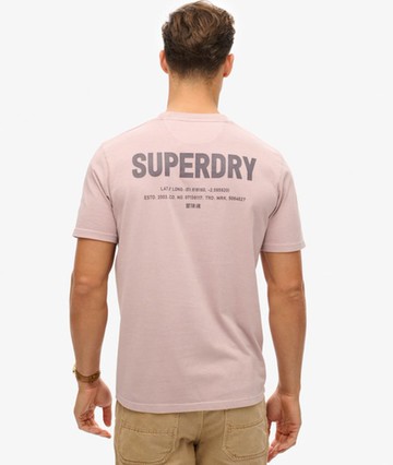Superdry Men's Utility Sport Graphic T-shirt Light Grey Size: S