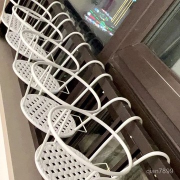 💥臺灣有貨💥免運💥陽臺欄桿花盆架粗網格鐵藝花盆架懸掛式窗臺掛架護欄綠蘿花架子