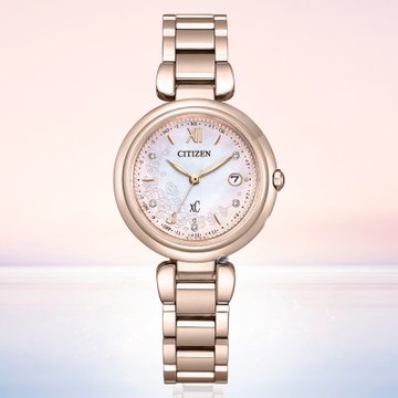 CITIZEN 星辰 xC系列 鈦金屬 mizu 春風櫻花限量款腕錶 電波錶 女錶-29mm ES9467-89N