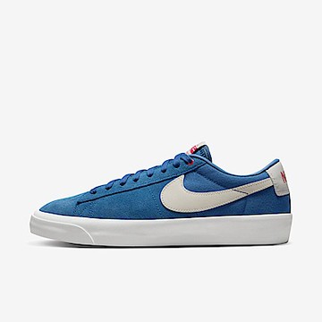 Nike SB Zoom Blazer Low Pro GT [DC7695-403] 男 滑板鞋 休閒 麂皮 藍 米白