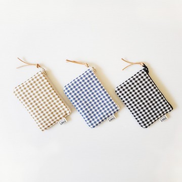 【小方格系】共3色 零錢包 萬用包 卡套 隨身包 拉鏈袋 禮物