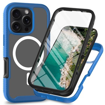 帶屏幕貼膜 360°保護殼2合1 適用於蘋果iPhone16 11 12 13 14 15 Promax手機殼保護殼
