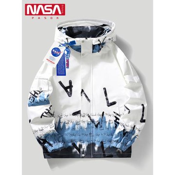 NASA聯名2025年春季夾克男潮牌ins拼色外套男式百搭春秋上衣服潮