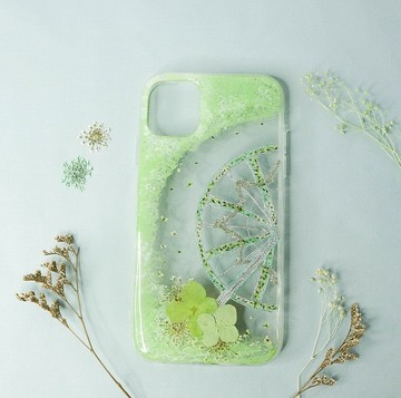 押花摩天輪閨蜜/情侶手機殼 | 抹茶綠色