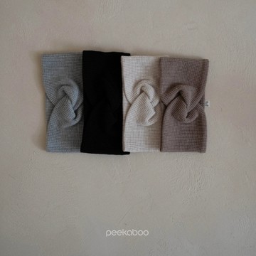 Peekaboo 鬆餅格扭結髮帶｜嬰兒髮帶 寶寶髮帶 新生兒髮帶 韓國童裝 兒童髮飾 洗臉髮帶 韓國童裝