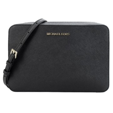 MICHAEL KORS MK基本款防刮方型斜背包-黑銀