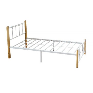 【RICHOME】 莎麗3.5呎單人床原木色+白色