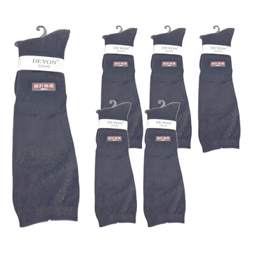 DEVON SOCKS 細針棉襪 台灣製  黑色  22~26cm
