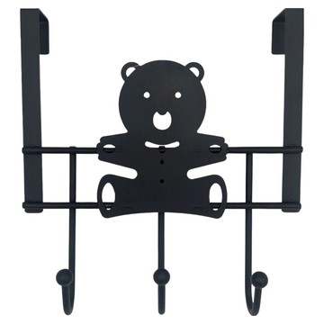 小熊門板 3勾 A31008  1個  黑色