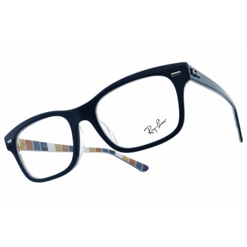 RAYBAN 光學眼鏡 RB5383F 8091-54mm 學院拚色款 眼鏡框 -金橘眼鏡