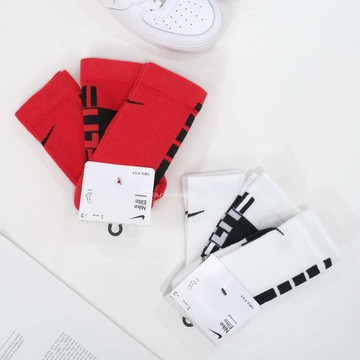 【Sharkhead】現貨 NIKE Elite 長襪 大童款 白黑 大紅 三雙組 CW6063-100 657 毛巾底