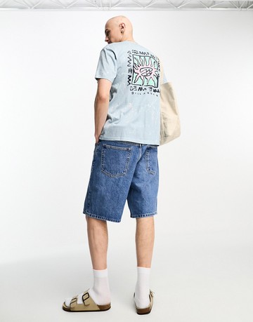 Billabong boxed in t-shirt in light blue