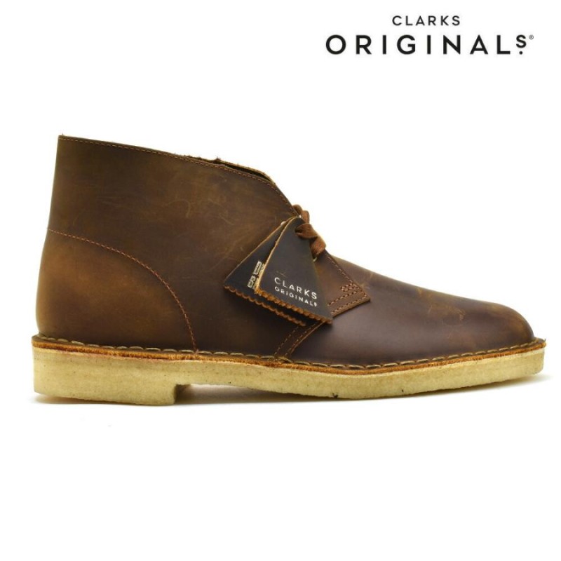 クラークス デザートブーツ レザー シューズ ビーズワックス ブラウン DESERT BOOT メンズ CLARKS LINEショッピング