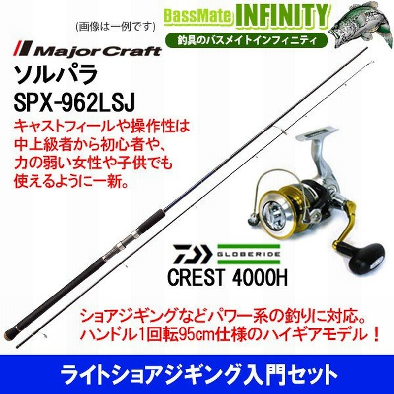 ライトショアジギング入門セット メジャークラフト ソルパラ Spx 962lsj ダイワ 16 クレスト 4000h 通販 Lineポイント最大0 5 Get Lineショッピング