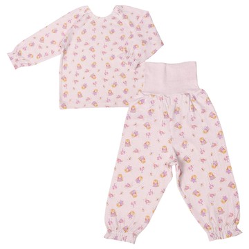 akachan honpo - 長袖套頭式家居服-穿衣練習 公主-紫色