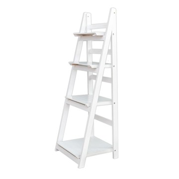 【dayneeds】午後時光4層A字櫃(典雅白/胡桃木色/二色可選)典雅白