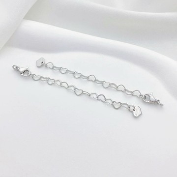【幻彩水晶手作坊】 吊牌橢圓 愛心 珍珠 手鏈 尾鏈 手工diy飾品 配件 扣頭 延長鏈