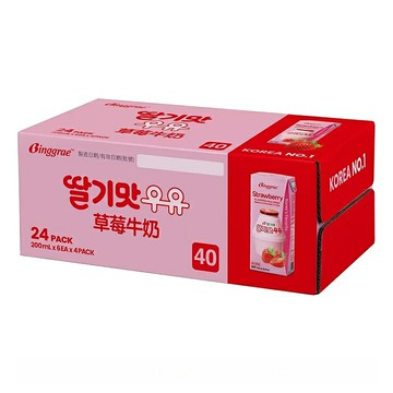 [COSCO代購6]  D298720 Binggrae 草莓牛奶(保久調味乳) 200ML X 24入