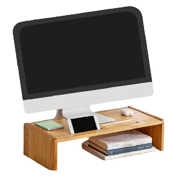 小麥購物 長虹玻璃螢幕增高置物架 無玻璃款 L1205 52cm  原色