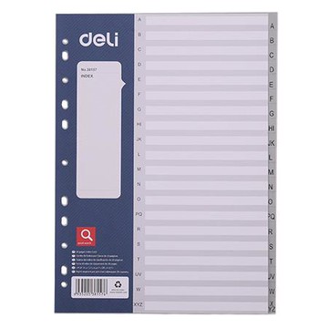 得力Deli PP隔頁紙/E38157/英文A~Z/A4/20張