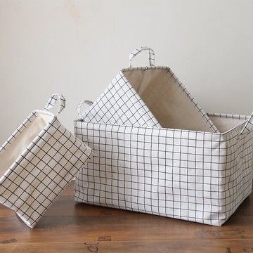 ins風棉麻布藝衣服衣物內衣整理玩具整理置物筐收納筐臟衣籃箱子