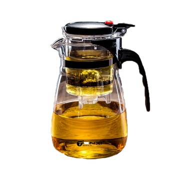 泡茶壺 【天禧】家用辦公沏茶室茶水分離耐高溫1000ml玻璃泡茶壺沖茶器/沖泡壺/過濾壺