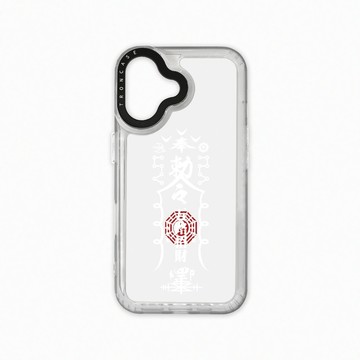 iPhone 16  殼 TRON iPhone 16 白色招財符咒 太空殼 透白款 手機殼