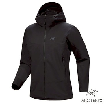 【ARCTERYX 始祖鳥】男 Gamma 防風雨彈力連帽軟殼外套.夾克.風衣_X000009819 黑