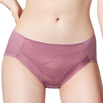 【思薇爾】時尚律動系列M-3XL中腰三角女內褲(磨砂粉)