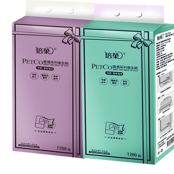 【培菓】懸掛式雲感衛生紙1280張/包共4包/箱(可溶於水)