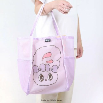 murmur  超好袋 艾絲樂小兔(紫) Esther Bunny 超輕便購物袋 環保袋 肩背袋超輕便摺疊收納袋