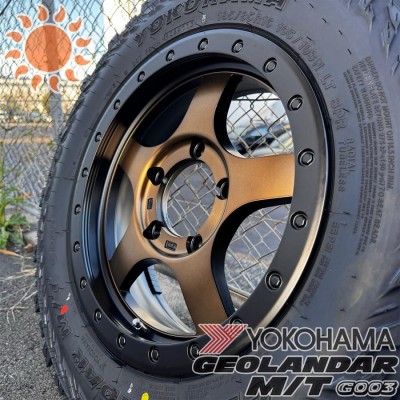 ヨコハマタイヤ ジムニー JB64 JB23 JA11 JA12 ヨコハマ ジオランダー MT G003 185/85R16 タイヤホイールセット BDX05 16インチ 1台分