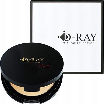D-RAY D-クリアファンデーション (ナチュラル) 超微粒子 パウダーファンデ ( くすみカバー / マスクにつかない ) テカリ くずれ防止 崩