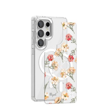 Samsung S26/S25/S24系列 可拆式磁吸片材彩鑽殼-小清新-蘆莉草