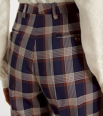 Etro Checked high-rise wool wide-leg pants