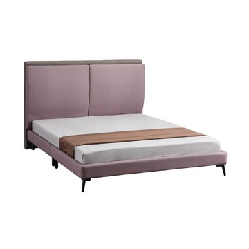 【UHO】埼玉雙色貓抓皮框形床組-6尺雙人加大(床頭片+床底)灰色款