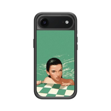 iPhone Air Mod NX -邊框背蓋組合 (相機按鈕) 黑 - Janice Sung - Emerald 翡翠