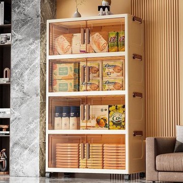 折疊式收納柜家用置物架特厚玩具母嬰雜物鞋柜廚房臥室零食柜帶輪